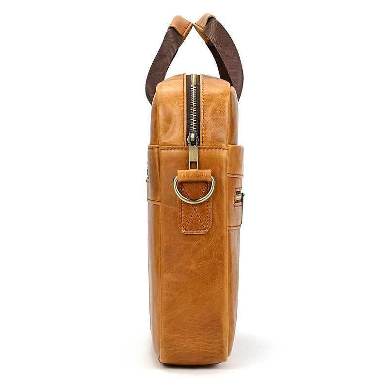 Newsbirds Leather Laptop Bag