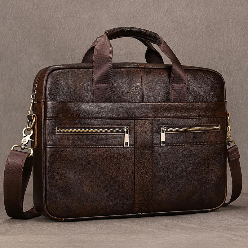 Newsbirds Leather Laptop Bag