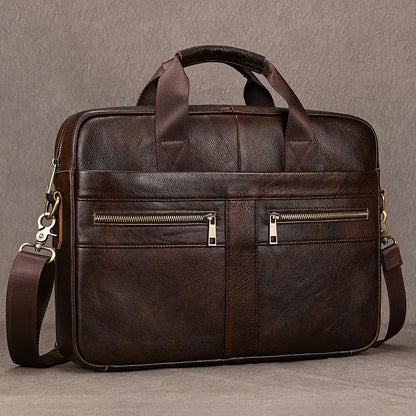 Newsbirds Leather Laptop Bag