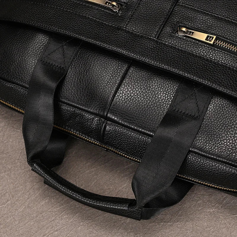 Newsbirds Leather Laptop Bag