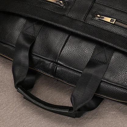 Newsbirds Leather Laptop Bag