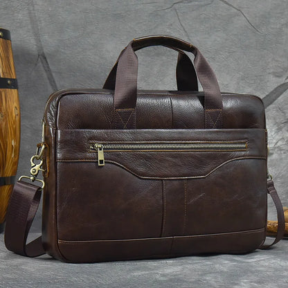 Newsbirds Leather Laptop Bag