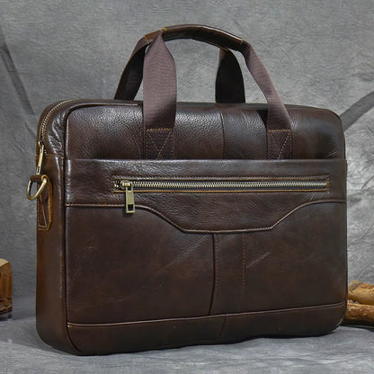 Newsbirds Leather Laptop Bag