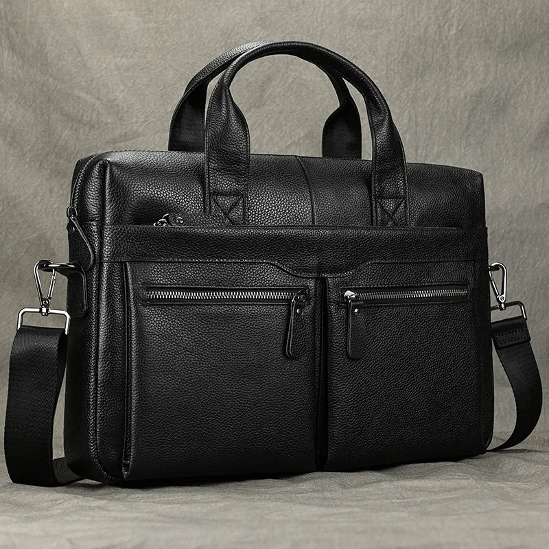 Newsbirds Leather Laptop Bag