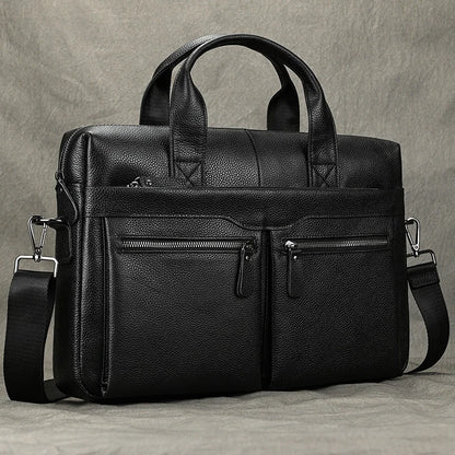Newsbirds Leather Laptop Bag
