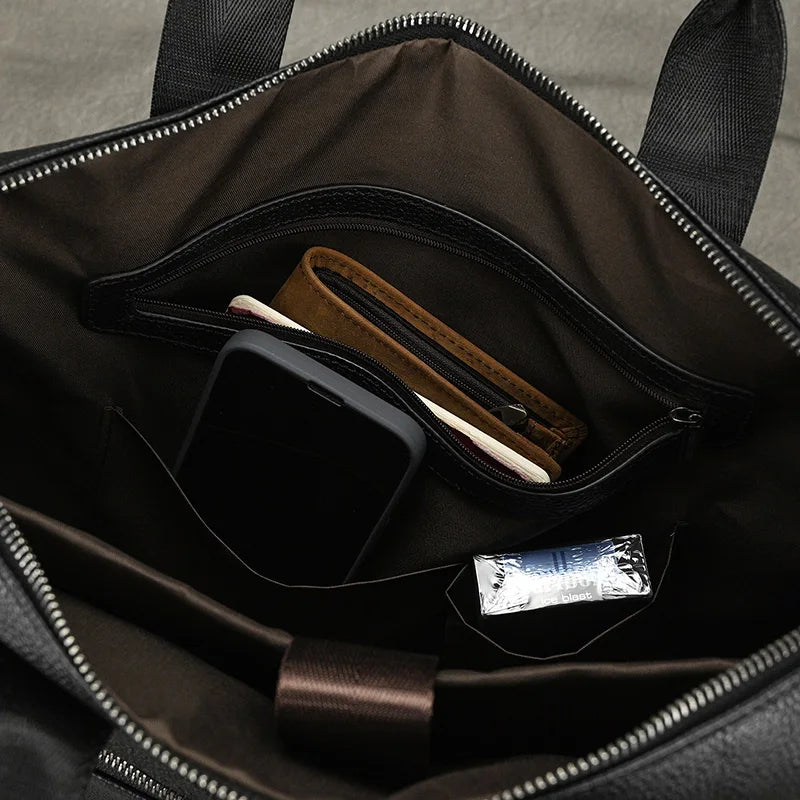 Newsbirds Leather Laptop Bag
