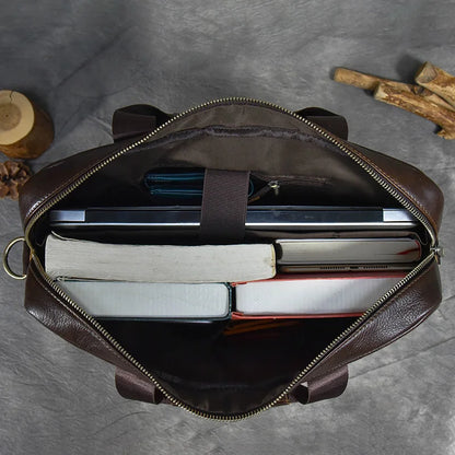 Newsbirds Leather Laptop Bag