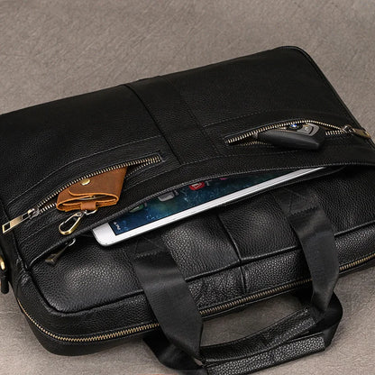Newsbirds Leather Laptop Bag
