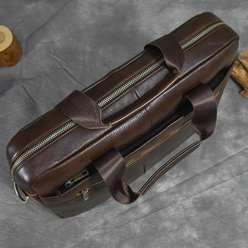 Newsbirds Leather Laptop Bag