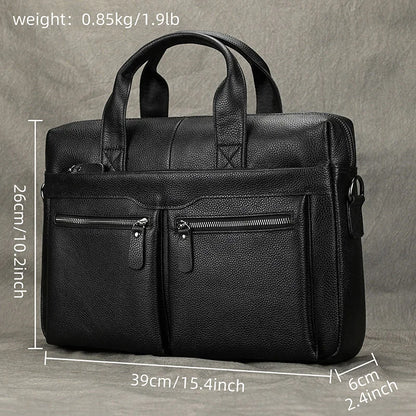 Newsbirds Leather Laptop Bag