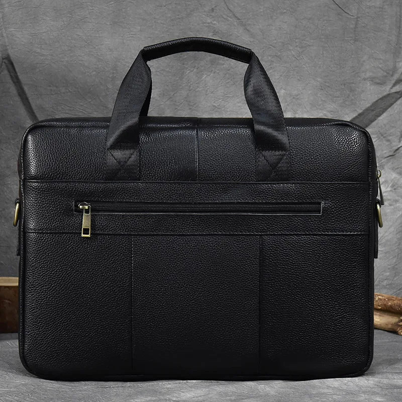 Newsbirds Leather Laptop Bag