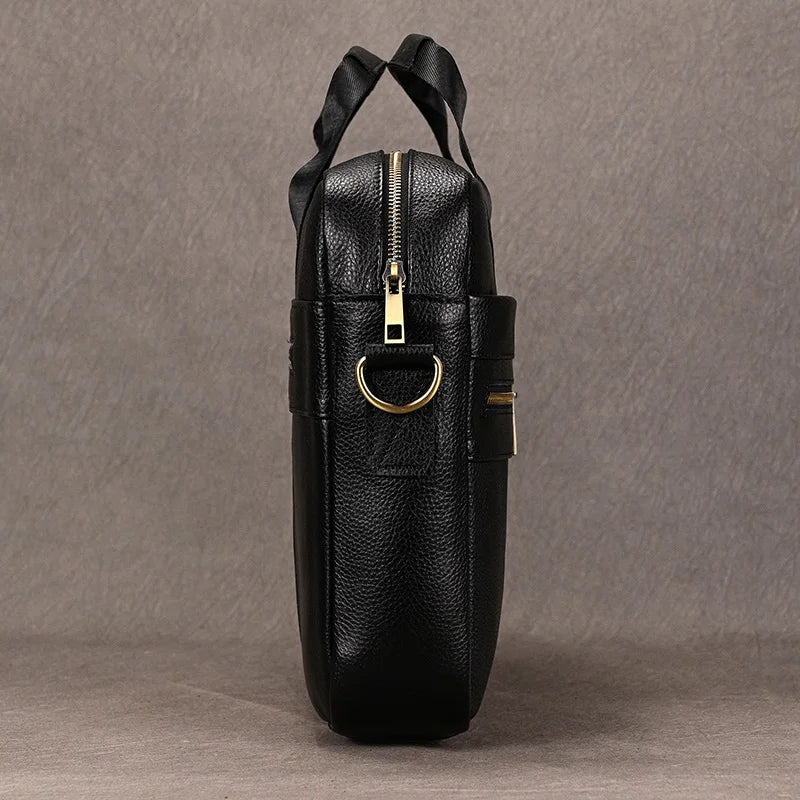 Newsbirds Leather Laptop Bag