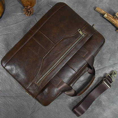 Newsbirds Leather Laptop Bag