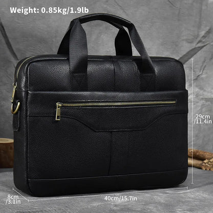 Newsbirds Leather Laptop Bag