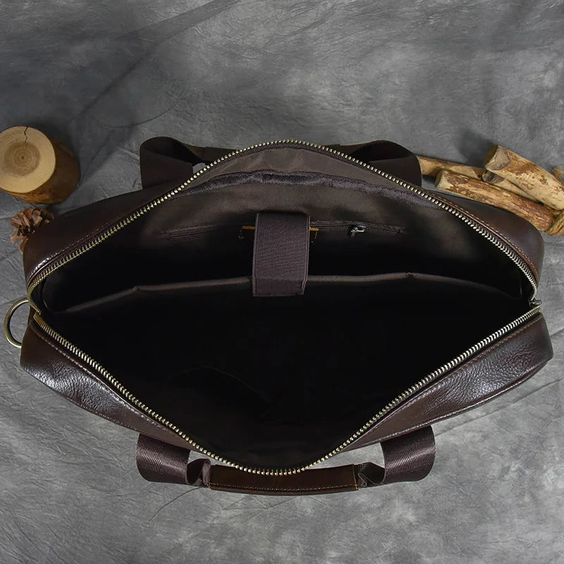 Newsbirds Leather Laptop Bag