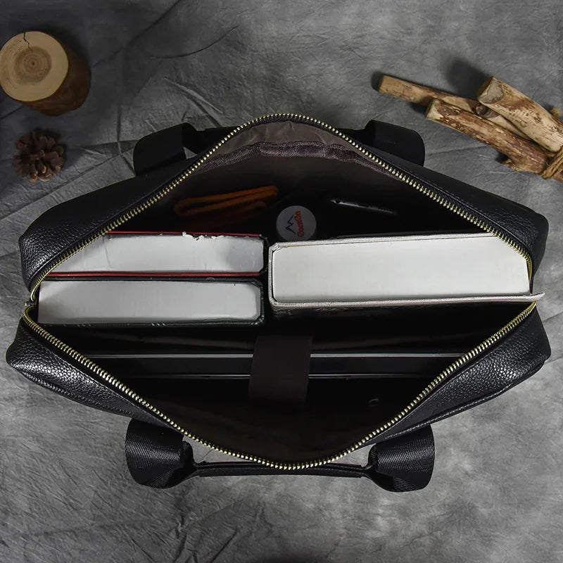 Newsbirds Leather Laptop Bag