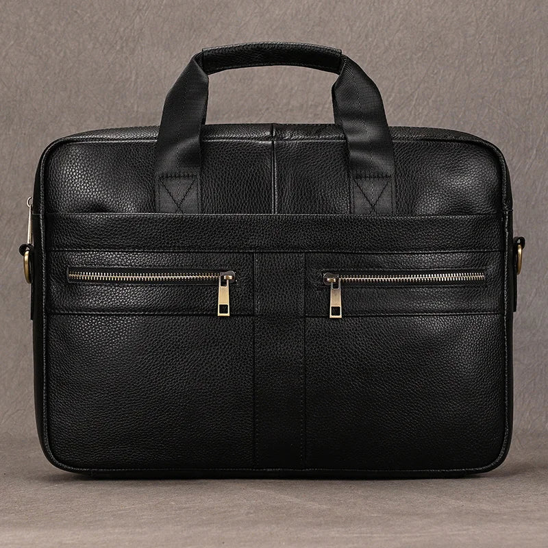 Newsbirds Leather Laptop Bag