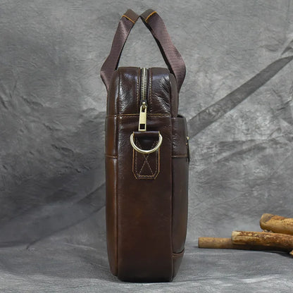 Newsbirds Leather Laptop Bag