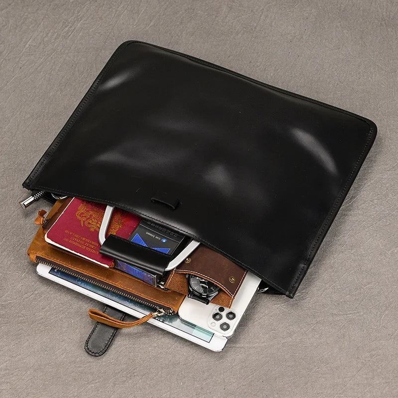 Newsbirds Leather Laptop Bag