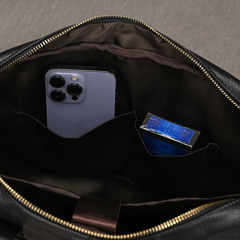 Newsbirds Leather Laptop Bag
