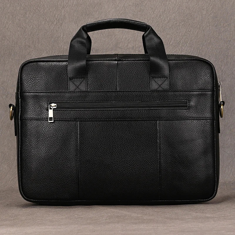 Newsbirds Leather Laptop Bag