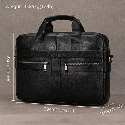 Newsbirds Leather Laptop Bag