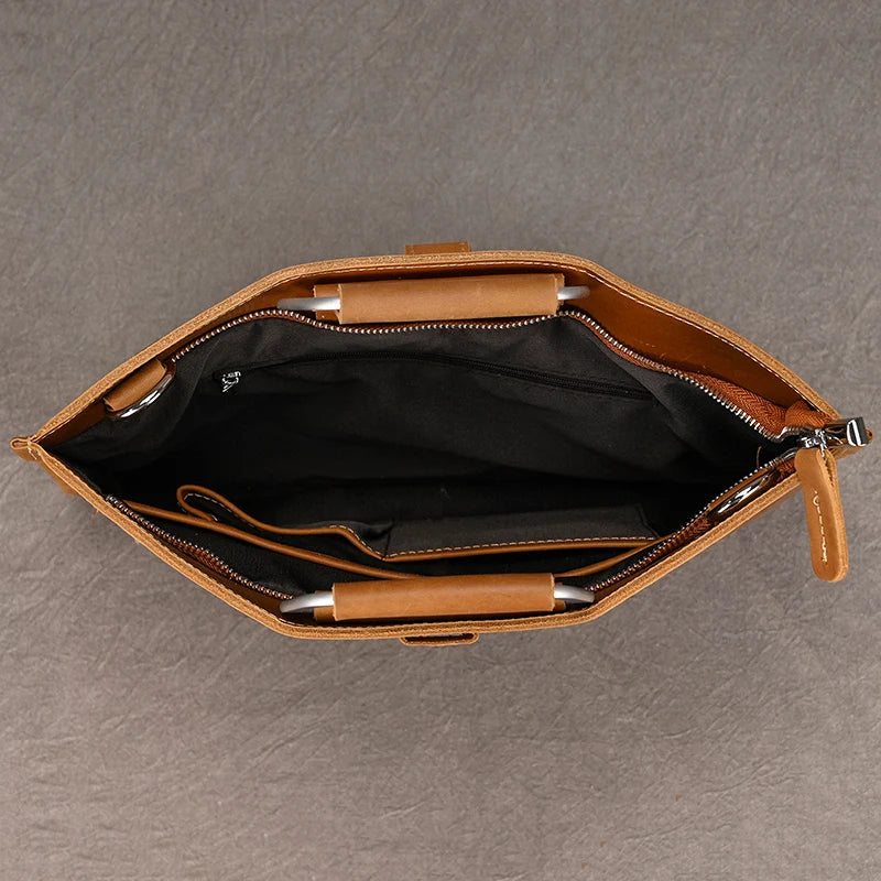 Newsbirds Leather Laptop Bag