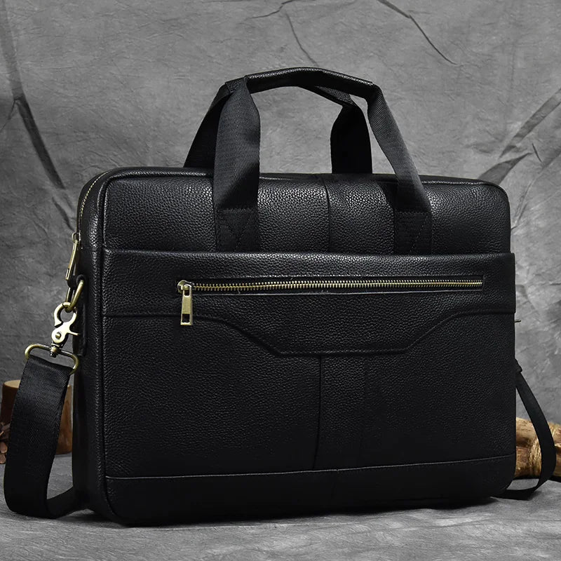 Newsbirds Leather Laptop Bag