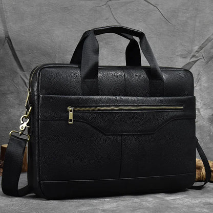 Newsbirds Leather Laptop Bag