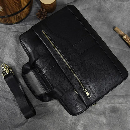 Newsbirds Leather Laptop Bag