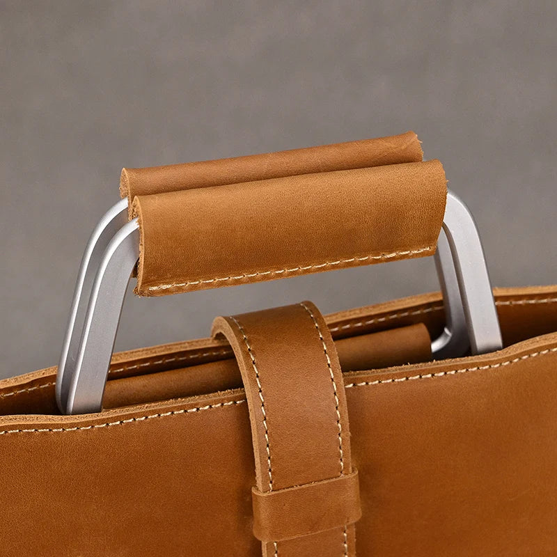Newsbirds Leather Laptop Bag