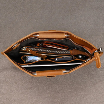 Newsbirds Leather Laptop Bag