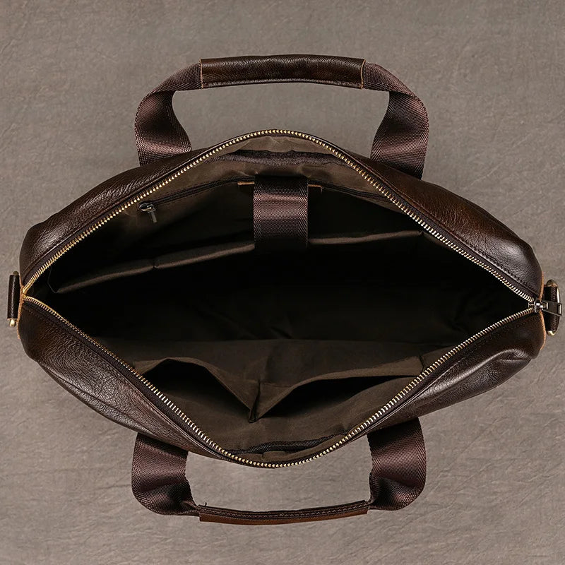 Newsbirds Leather Laptop Bag