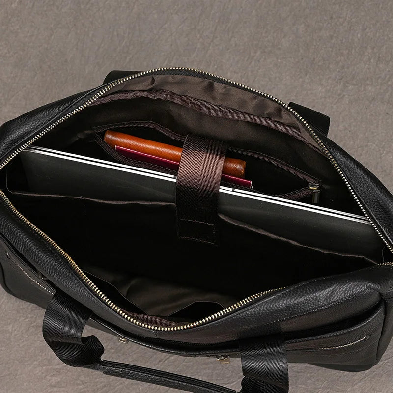 Newsbirds Leather Laptop Bag