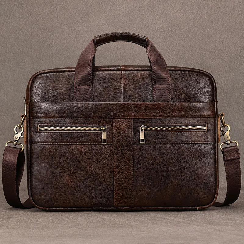 Newsbirds Leather Laptop Bag