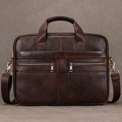 Newsbirds Leather Laptop Bag