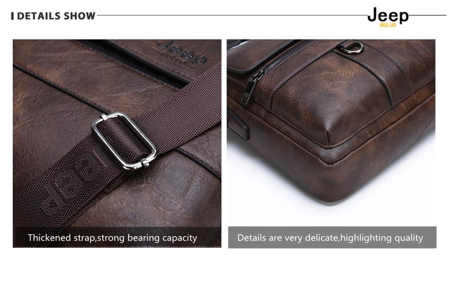 Jeep Buluo Leather Briefcase II - Bags By Benson