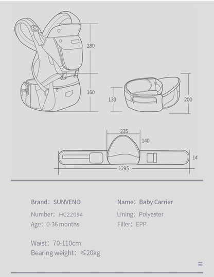 Sunveno Baby Carrier Pink - Bags By Benson