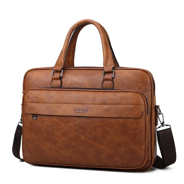 Jeep Buluo Leather Briefcase - Bags By Benson
